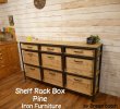 画像1: アイアン家具 shelf raCk pine box (1)