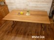 画像2: アイアン家具 dining table white oak W1650 (2)