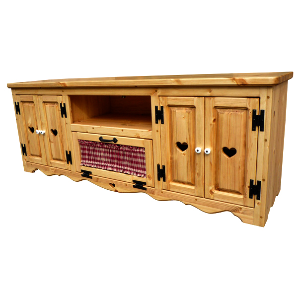 カントリー家具 ハートのクリ抜き 木製キャビネット 【公式通販】