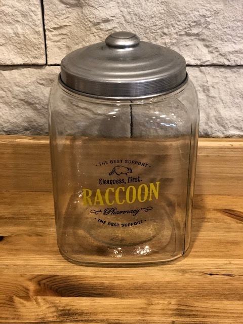 ガラスジャー　RACCOON